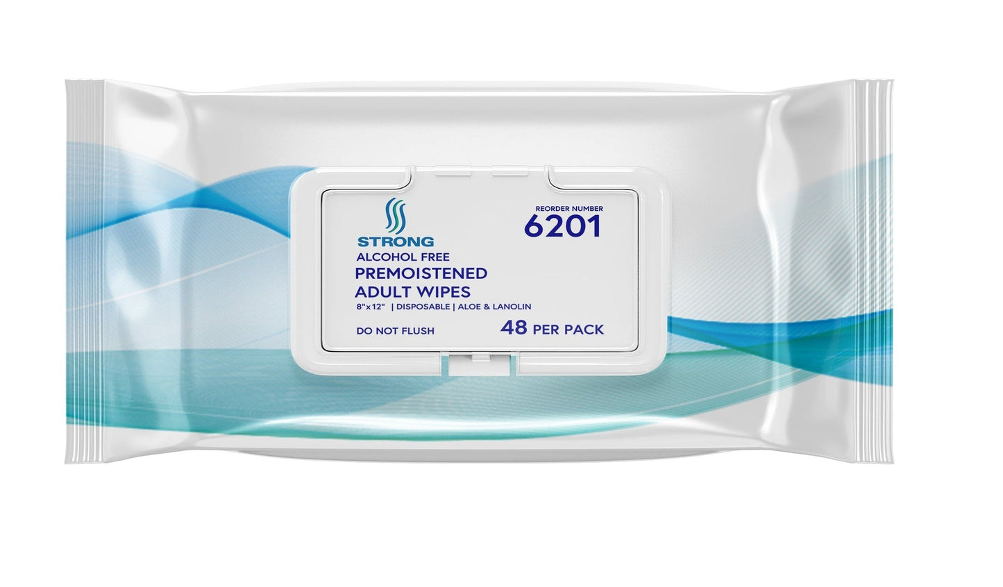 576/CS STRONG Wipes - 8"x12" - Soft Pack