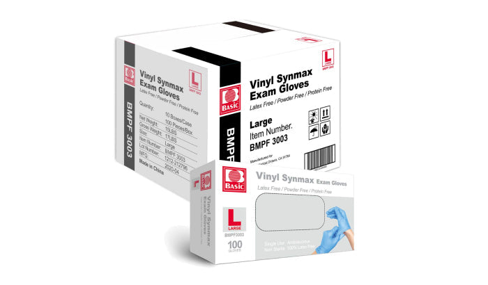 2000/cs Synmax Basic Vinyl Exam Gloves