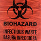 500/CS Biohazard Bags, 1.3 Mil, 24” x 24”