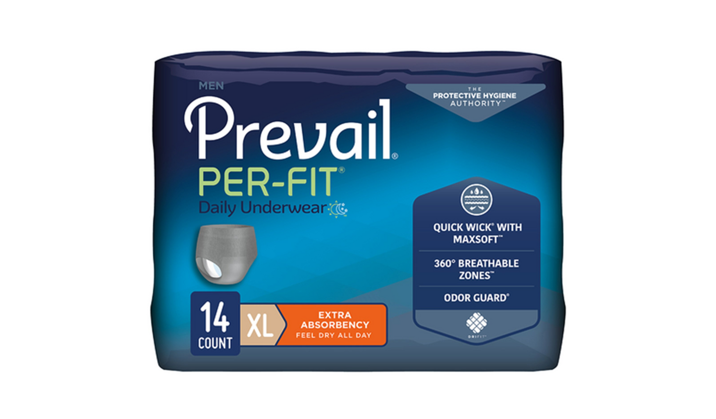 56/CS Prevail Per-Fit Underwear for Men, X-Large, 58"-68"