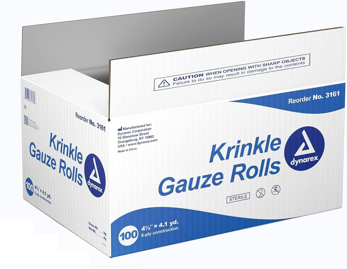 100/BX Krinkle Gauze Rolls And Sponges - Sterile