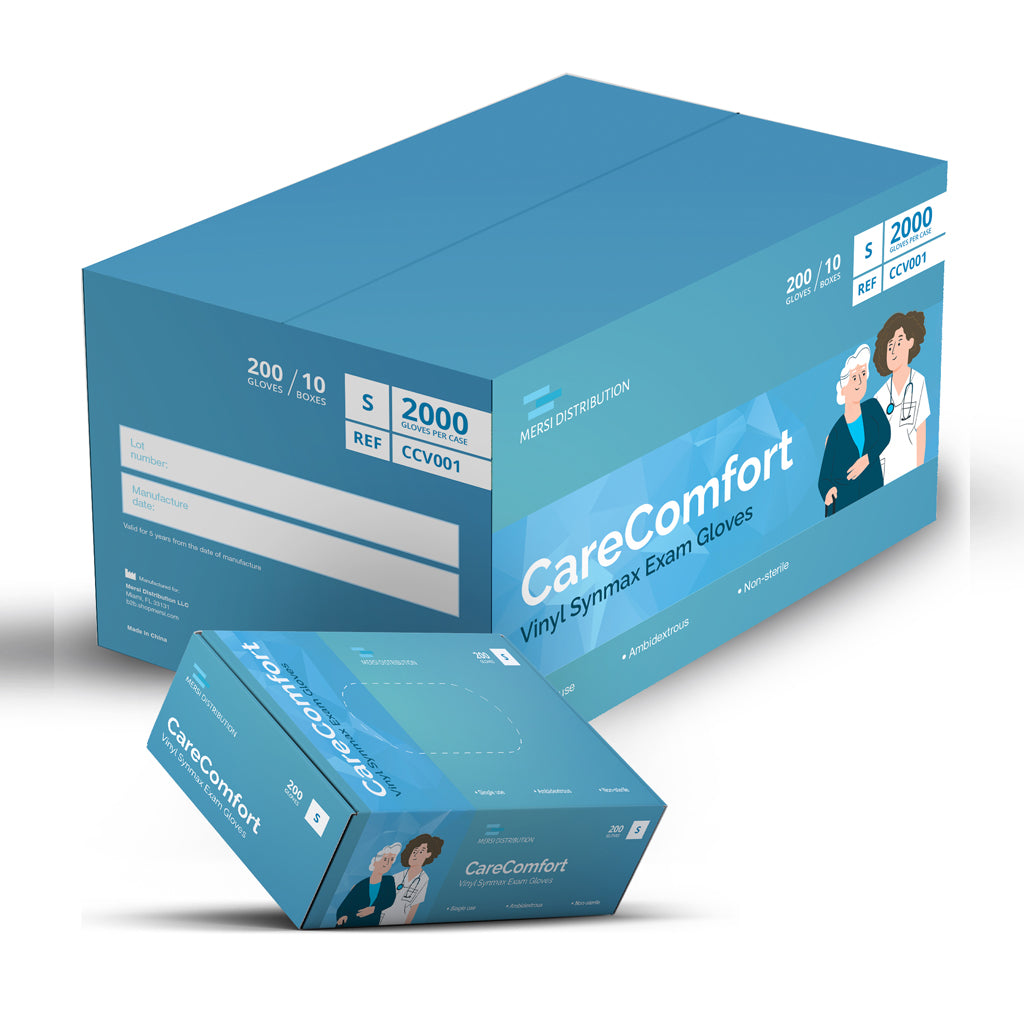 2000/cs CareComfort Stretch Vinyl Exam Gloves
