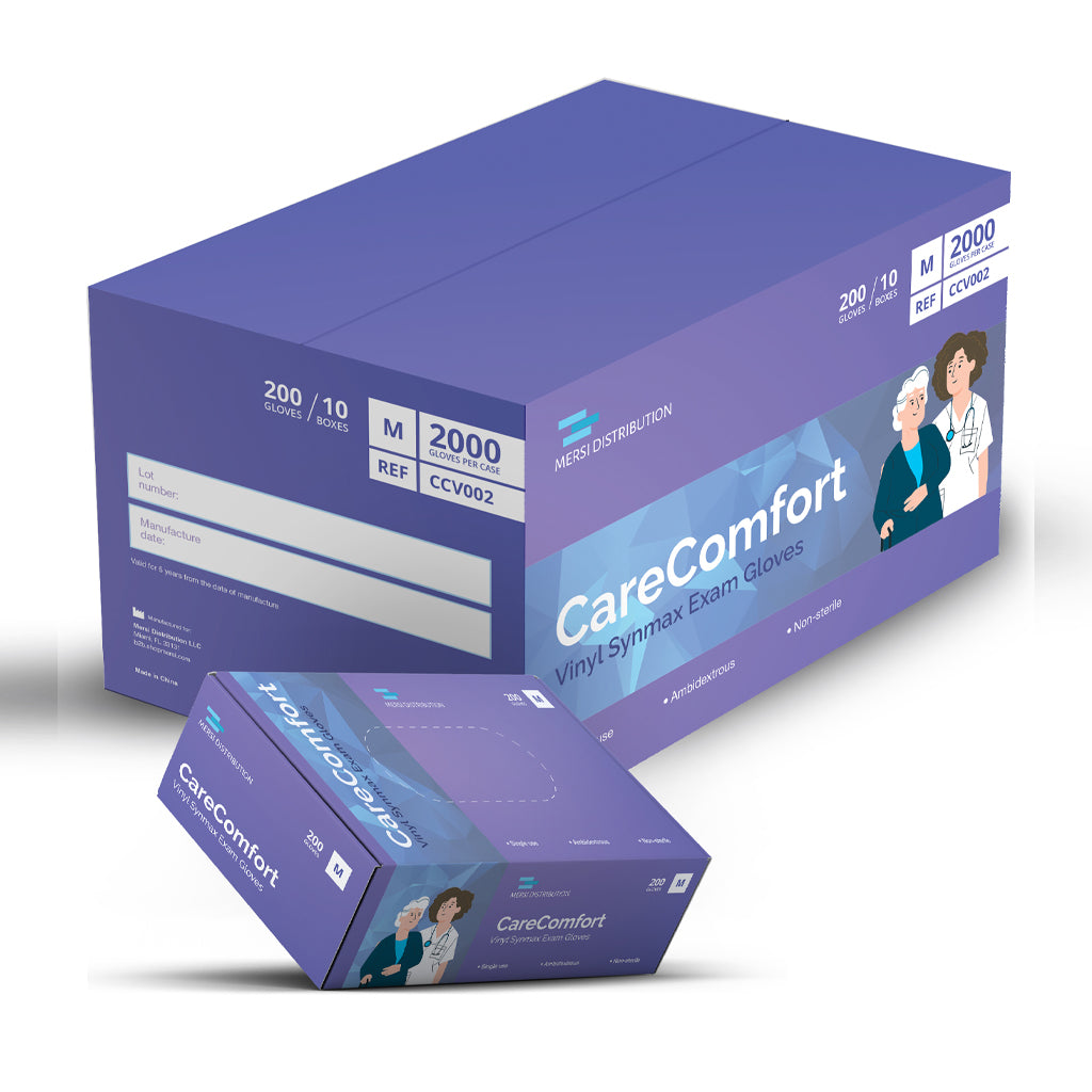 2000/cs CareComfort Stretch Vinyl Exam Gloves