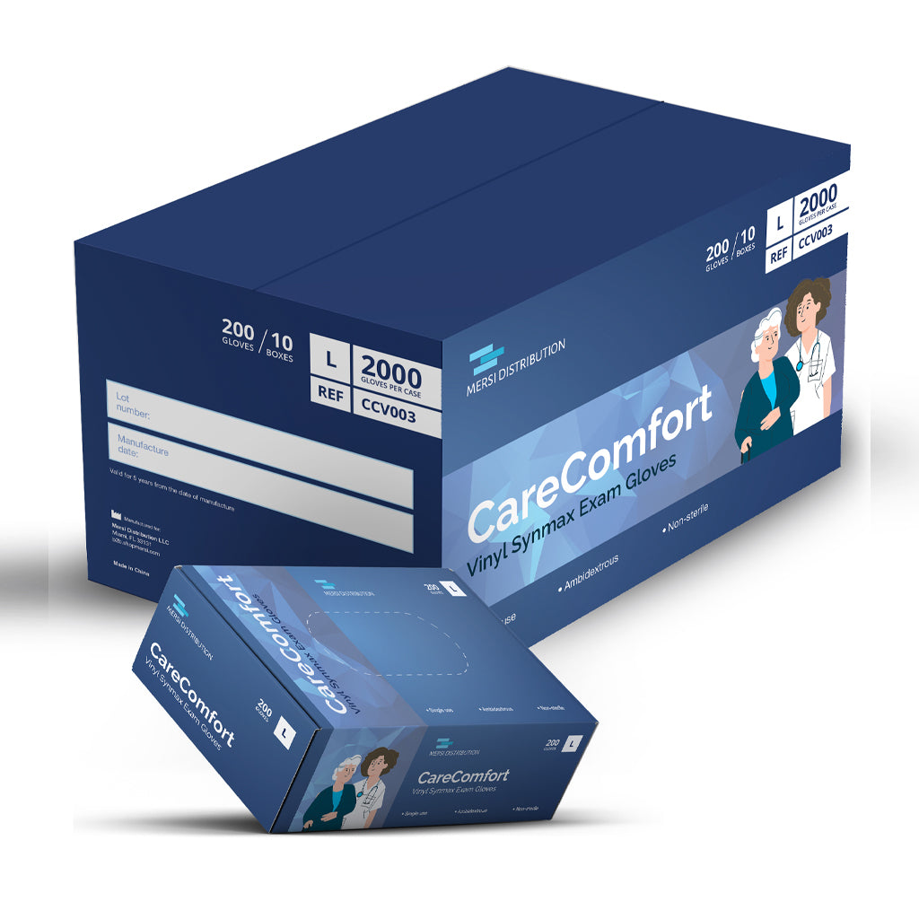 2000/cs CareComfort Stretch Vinyl Exam Gloves