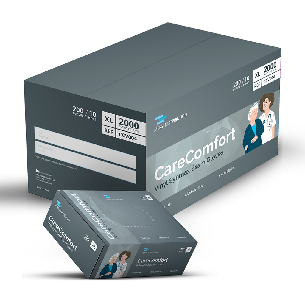 2000/cs CareComfort Stretch Vinyl Exam Gloves