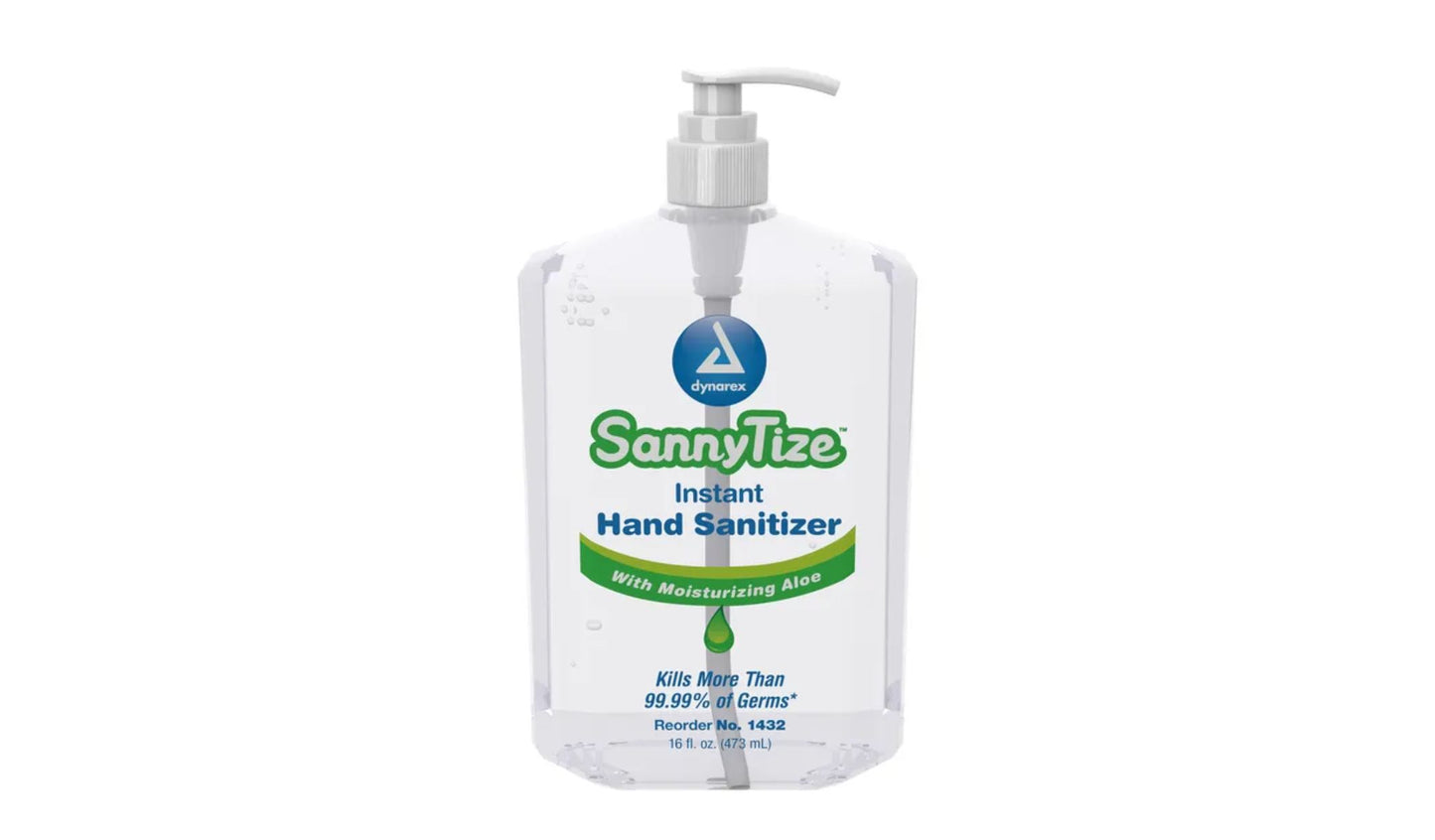 12/CS SannyTize Instant Hand Sanitizer 16oz pump