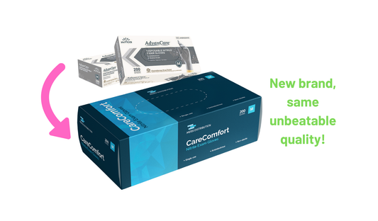 2000/cs AdvanCare and CareComfort Nitrile Exam Gloves