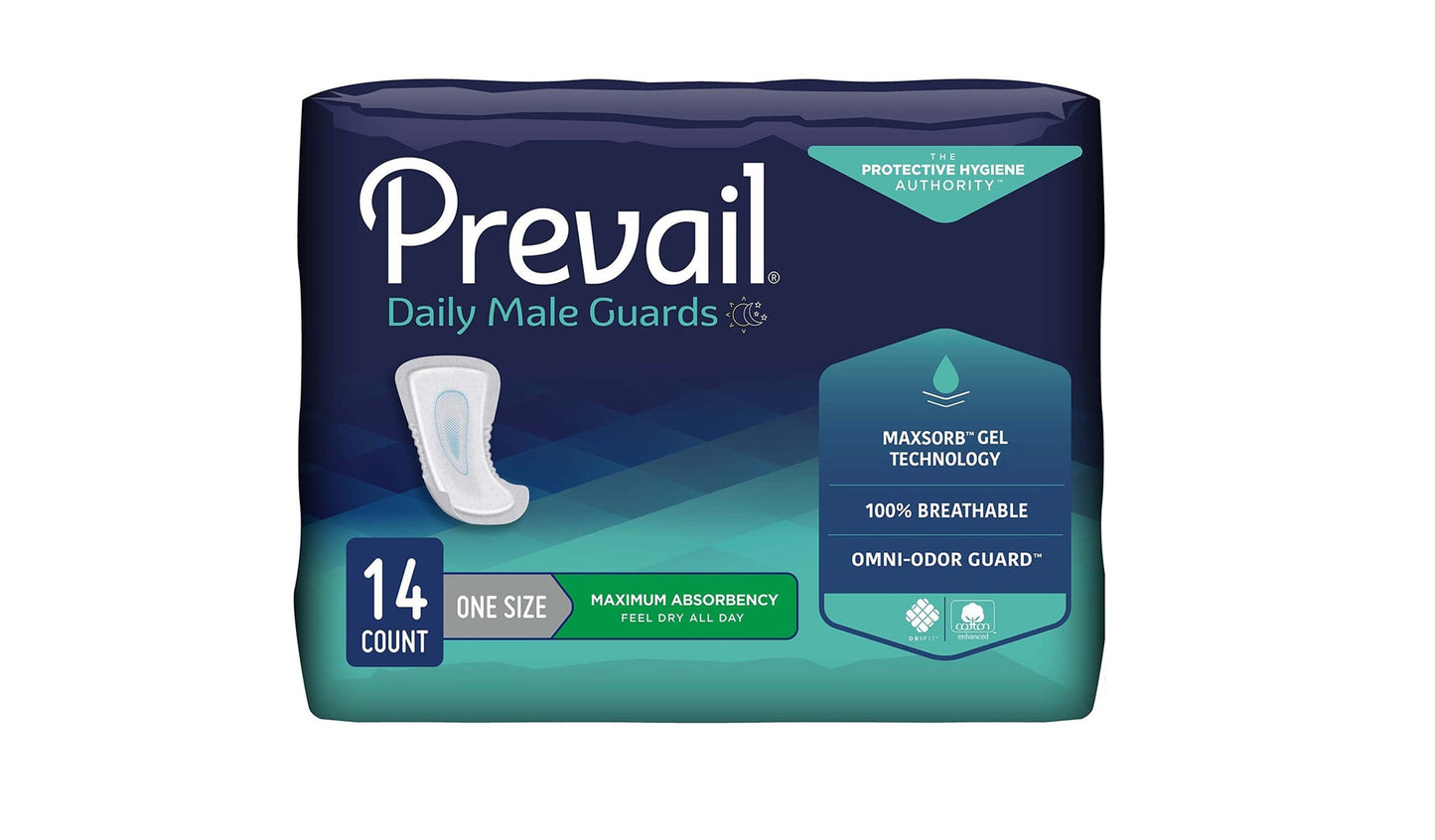 126/CS Prevail Male Guards with Adhesive Strip