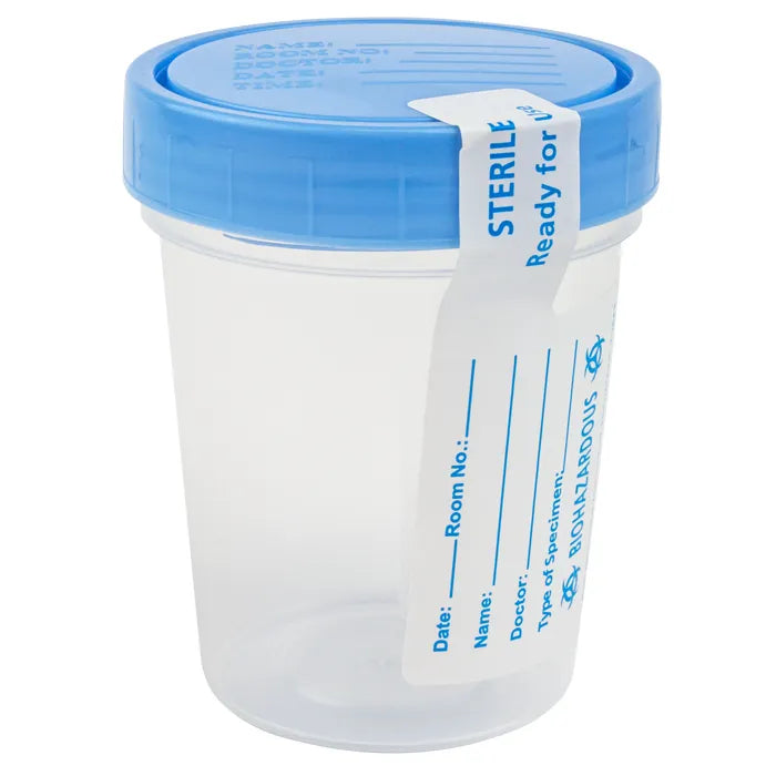 100/CS Specimen Container Sterile, 4oz Bulk Packed